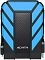 Фото-1 Внешний жёсткий диск ADATA HD710 Pro AHD710P-2TU31-CBL &mdash; фронтальный вид; голубые панели на чёрном ударопрочном корпусе, рельефные диагональные накладки и центральная вставка с карбоновой текстурой; фото помогает сравнить расцветки модели на странице товара.