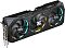 Фото-2 Видеокарта Gigabyte NVIDIA GeForce RTX 5070 Gaming OC, диагональный вид спереди со стороны интерфейсной планки. Видны три вентилятора, чёрный кожух с бирюзово-оранжевыми вставками на крыльчатках, верхняя надпись GEFORCE RTX и боковой логотип GIGABYTE. Фото показывает фронтальную панель, толщину корпуса и расположение выходной планки.