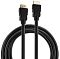 Фото-2 Видеокабель Buro BHP-RET-HDMI30-2 HDMI–HDMI, крупный план разъёмов: два чёрных HDMI-штекера с позолоченными контактами, литые корпуса с логотипом HDMI и защита от перегиба на вводе кабеля; фото показывает исполнение коннекторов для страницы о совместимости кабеля 3,00 м.