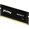 Фото-2 Модуль памяти Kingston FURY Impact XMP KF560S38IB-16, 16 ГБ SO-DIMM DDR5 6000, вид под углом спереди. Видны чёрная плата, наклейка FURY IMPACT, боковые вырезы и золотистый контактный ряд. Такой ракурс показывает толщину модуля и расположение элементов по краям, что важно для карточки товара.