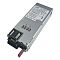 Фото-1 Серверный блок питания Qdion U1A-D11200-DRB-Z, вид сверху и сзади; показаны серебристый корпус 1U, шильдик с моделью и параметрами, задняя ручка, фиксатор фиолетового цвета и маркировка 1200W на торце; фото помогает идентифицировать серверный модуль на странице товара.