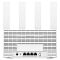 Фото-2 Wi‑Fi роутер Cudy WR3600E, задняя панель: разъём питания DC, отверстие Reset, порты WAN и LAN1–LAN3, кнопка WPS; белый корпус на белом фоне — для понимания расположения портов и кнопок при подключении.