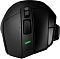 Фото-5 Мышь Logitech G502 X Lightspeed, вид снизу. На фото видны нижняя панель с маркировкой G502 X, центральный сенсор, круглое кольцо вокруг лючка и белые скользящие вставки по краям; изображение раскрывает конструкцию основания для страницы товара.