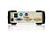 Фото-3 KVM‑переключатель ATEN CS82U, вид сзади: питание, два USB‑порта, PS/2 для клавиатуры и мыши, VGA для консоли и два 25‑контактных разъёма CPU1/CPU2; на белом фоне — показывает типы подключений для двух компьютеров и консоли.