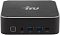 Фото-2 Неттоп iRU Tactio 525 Mini PC, фронтальный вид. На фото показаны кнопка питания, аудиоразъём, два USB Type‑A, USB Type‑C и перфорированная верхняя крышка с логотипом iRU. Изображение важно для страницы товара, потому что показывает расположение передних портов и конструкцию верхней панели.
