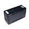 Фото-7 ИБП ACD PW Base 1500i 1500 VA Tower 80L C64142 00G, вид спереди слева сверху. Показаны верхние вентиляционные рёбра, круглая кнопка питания, три светодиодных индикатора и лицевая панель с нижними горизонтальными рёбрами. Это важно для страницы товара, где нужен общий ракурс корпуса и передней панели.