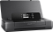 Фото-3 Портативный струйный принтер HP OfficeJet 200 (N4K99C), ракурс спереди справа с открытой крышкой; видны экран меню, кнопки навигации и значок беспроводного подключения, передний выход листа; цвет графитовый, студийный фон — иллюстрирует внешний вид и управление для карточки принтера.