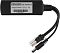 Фото-3 PoE-сплиттер OSNOVO PoE Splitter/2, крупный план этикетки на корпусе с маркировкой модели и параметром Output Power 12V (1.1A) &mdash; для сверки выходного питания устройства.