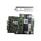 Фото-1 Сетевая карта Dell Broadcom 57416 10Gb 2‑port (540‑BCKQ), вид сверху: компактная зелёная плата с наклейками и разъёмами на кромке; рядом отдельно лежит серебристая монтажная планка с двумя окнами — показывает состав комплекта и тип крепления.