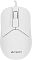 Фото-1 Проводная мышь A4Tech Fstyler FM12S, вид сверху; на фото белый корпус, колесо прокрутки, центральная вставка с надписью Fstyler и логотип A4Tech на спинке; основное изображение товара для страницы модели.