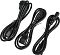 Фото-3 ИБП Ippon Smart Power Pro II 2200, кабели из комплекта крупным планом; на фото три чёрных силовых кабеля с разными разъёмами, уложенные рядом на белом фоне; для страницы товара показывает аксессуары для подключения.