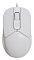 Фото-5 Мышь из комплекта A4Tech Fstyler F1512 White, вид сверху: белый корпус с колесом прокрутки по центру, кабель выходит спереди, маркировка FSTYLER на верхней панели; изображение важно для понимания формы и элементов управления мыши.