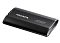 Фото-2 Внешний SSD ADATA SD810 2TB, ракурс спереди-сбоку: чёрный корпус с логотипами, видна овальная торцевая панель и контуры торцевой вставки, белый фон &mdash; показывает форму устройства для карточки товара.