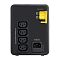 Фото-3 ИБП APC by Schneider Electric Easy UPS BVX900LI, вид сзади: задняя панель чёрного цвета с четырьмя выходами IEC, входом питания, жёлтым разъёмом Battery Connector и маркировкой параметров питания; фото важно для страницы товара, так как показывает силовые разъёмы и подключение батареи.