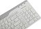Фото-2 Клавиатура A4Tech FBK25 White, крупный план правой верхней части сверху. Белые клавиши цифрового блока, индикаторы состояния, логотип Fstyler и навигационные клавиши справа. Подходит для страницы товара, потому что показывает детали правого блока и служебные индикаторы.