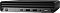 Фото-3 Неттоп HP Elite Mini (Elite 800 G9 Mini PC), фронтальная панель под углом: USB Type‑C, два USB Type‑A и кнопка питания на чёрной панели, виден правый край корпуса; показывает расположение портов в реальном ракурсе.