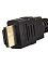 Фото-4 Видеокабель Telecom TCG206 micro HDMI male to HDMI male 1 м, крупный план стандартного HDMI-штекера под углом: металлический наконечник, чёрный корпус и рельефная маркировка HDMI сбоку. Фото показывает конструкцию полноразмерного разъёма кабеля.