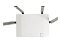 Фото-3 Wi‑Fi роутер Zyxel Keenetic Extra II, вид сверху: белая крышка корпуса с рядком индикаторов и квадратной кнопкой на панели, антенны разложены в стороны; фото на белом фоне — для понимания органов управления и ориентации устройства.