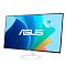 Фото-4 Монитор ASUS VZ24EHF-W 23,8, фронтальный вид под углом справа; на фото видны тонкие рамки, белая стойка, круглое основание и цветная фирменная заставка ASUS на экране; изображение важно для страницы товара, чтобы показать монитор с другого фронтального ракурса.