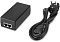 Фото-14 PoE‑инжектор DIGMA DNP65W52GTXP, комплект на белом фоне: устройство с двумя портами RJ45 и сетевой кабель питания с евровилкой и разъёмом IEC; важно для понимания комплектации и типа кабеля питания.