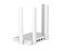 Фото-10 Wi‑Fi роутер Netcraze Speedster NC‑3013, вид сзади под углом; на задней панели видны Ethernet‑порты и круглый разъём питания, четыре антенны вокруг корпуса; фото важно для понимания расположения разъёмов.