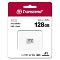 Фото-2 Карта памяти Transcend microSDXC 300S 128GB TS128GUSD300S, фронтальный вид упаковки; бело‑бордовая подложка с окном, microSD‑карта видна внутри блистера; показывает товар в упаковке и серию 300S.