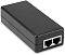 Фото-7 PoE-инжектор Digma DNP30W24GTBP, нижняя сторона: информационная наклейка (модель и параметры питания/PoE) на чёрном корпусе. Полезно для сверки характеристик и идентификации устройства.