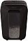 Фото-3 Уничтожитель бумаги Fellowes Powershred LX70, фронтальный вид на белом фоне: чёрный корпус, окно корзины с нарезанной бумагой, сверху панель со слотом подачи и переключателем; важно для сравнения фасада и расположения органов управления на странице товара.