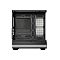 Фото-2 Корпус PCCooler C3 Q500 BK, внутренний левый боковой вид; чёрное шасси с вырезом под процессорную зону, посадочными местами под три фронтальных вентилятора и нижним отсеком без установленного блока питания; фото важно для оценки внутренней компоновки.