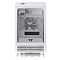 Фото-4 Корпус Thermaltake The Tower 100 Snow (CA-1R3-00S6WN-00), вид сбоку со снятой стеклянной панелью, внутри видна перфорированная рамка крепления вентилятора, кожух блока питания с логотипом Tt и нижняя вентиляционная решётка, белый, для понимания внутренней компоновки корпуса с вертикальной установкой компонентов.