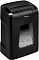 Фото-4 Уничтожитель бумаги Fellowes Powershred 12C FS-71201, вид спереди под другим углом; чёрный корпус с закруглённой крышкой, верхний слот и блок индикации, прозрачное окно корзины; для страницы товара — чтобы оценить форму корпуса и расположение элементов сверху.