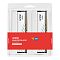 Фото-4 Комплект памяти ADATA XPG Lancer Blade AX5U6400C3216G-DTLABWH, упаковка спереди. На фото два белых модуля в прозрачном блистере и красный вкладыш с названием Lancer Blade, а также значками AMD EXPO и Intel XMP 3.0. Изображение показывает розничную упаковку и маркировку совместимости на ней.