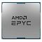 Фото-1 Процессор AMD EPYC 9174F, вид сверху: квадратная серебристая крышка с логотипом AMD EPYC по центру, по краям видна синевато-зелёная подложка, белый фон; помогает распознать процессор линейки EPYC на странице товара.