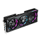 Фото-6 Видеокарта Gigabyte AORUS Radeon RX 9070 XT Elite, вид сзади под углом. Показана чёрная задняя пластина с крупными прорезями, логотипами AMD Radeon и AORUS, виден разъём питания на верхней стороне. Для страницы товара это важно для оценки backplate, продуваемой зоны и подключения питания.