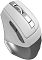 Фото-7 Беспроводная мышь A4Tech Fstyler FB35S USB Icy White, вид снизу под углом; на фото оптический сенсор, переключатель ON/OFF, кнопка на нижней панели и широкие ножки скольжения по краям; изображение показывает нижнюю конструкцию и элементы управления для страницы товара.