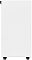 Фото-4 Корпус ПК DeepCool Macube 110 (white), вид сбоку: глухая белая боковая панель без окна, чёрные ножки; студийное фото для понимания внешнего вида второй боковой стенки.