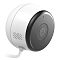 Фото-3 Камера видеонаблюдения D-Link DCS-8600LH, ракурс сбоку; белый корпус с перфорацией динамика, чёрная лицевая панель с объективом, подключённый кабель в нижней части.