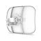 Фото-2 Точка доступа Ubiquiti LiteBeam 5AC Gen2 (LBE‑5AC‑Gen2), вид сзади/сбоку: показан кронштейн крепления и узел регулировки, белый корпус с перфорацией по краям и ребрами жёсткости. Контекст: фото монтажной части устройства. Важно для страницы товара, чтобы оценить способ крепления и габаритную форму антенны.
