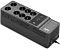 Фото-5 ИБП APC by Schneider Electric Back-UPS 650 BE650G2-GR, вид спереди. Видны восемь евророзеток на верхней панели, индикаторы состояния, кнопка питания, USB-порт и логотип APC на боковой вставке. На светлом фоне для карточки товара, даёт прямой обзор верхней панели и органов управления.