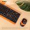 Фото-17 Комплект Клавиатура/мышь A4Tech  Беспроводной чёрный, FG1010 ORANGE