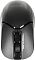 Фото-7 Мышь из комплекта A4Tech FG1012 Black, крупный план сверху: колесо прокрутки в глянцевой нише, фактура матового корпуса и логотип; важно для детализации покрытия и элементов управления.