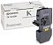 Фото-2 Картридж Kyocera TK-5240K 1T02R70NL0, черный тонер-картридж с упаковкой, ракурс спереди под углом; виден компактный черный корпус с открытыми шестернями и маркировкой K, позади белая коробка TK-5240K Toner Kit Black с указанием совместимых серий; фото показывает товар и упаковку в комплекте для карточки расходника.