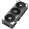 Фото-5 Видеокарта ASUS GeForce RTX 5060 TUF Gaming, вид сверху под углом; видны три вентилятора, боковая надпись GeForce RTX и открытые зоны кожуха по краям, цвет графитовый с чёрными вентиляторами; фото помогает оценить верхнюю часть корпуса и посадку карты в системном блоке на странице товара.
