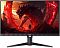 Фото-1 Монитор Acer XV270UP6bmiiprx, вид спереди. На фото чёрный корпус, тонкие рамки, центральная стойка с вырезом и широкая V-образная подставка; фронтальный кадр показывает лицевую панель.