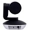 Фото-5 PTZ-камера Logitech ConferenceCam Group, вид сбоку на основание с разъёмами: круглый порт, небольшой слот и область с указателями, круглая задняя часть камеры с винтами; чёрно-серебристый корпус; важно для понимания, где подключаются кабели системы.