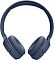 Фото-2 Гарнитура JBL Tune 520BT, ракурс под углом; синие чашки, оголовье и складная конструкция помогают описать форму.