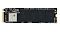 Фото-2 SSD KingSpec NE 512GB M.2 2280, вид спереди. Показана лицевая сторона модуля на чёрной плате с микросхемами памяти, контроллером и золотистым разъёмом M.2. Студийное изображение для карточки товара, важно для страницы, потому что показывает рабочую сторону платы и размещение компонентов.