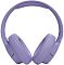 Фото-2 Гарнитура JBL Tune 720BT Purple, фронтальный вид с развёрнутыми амбушюрами; видны фиолетовое оголовье, овальные мягкие накладки и шарнирные крепления чашек; изображение важно для страницы товара, потому что показывает посадочную часть и форму гарнитуры.