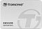 Фото-2 SSD Transcend SSD220S TS480GSSD220S 480GB, вид спереди. Показана лицевая панель 2,5-дюймового накопителя, серебристый металлический корпус, логотип Transcend и маркировка SSD220S. Фото нужно для визуальной идентификации модели на странице товара.