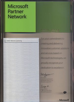 Microsoft Network Partner - Gold Volume Licensing